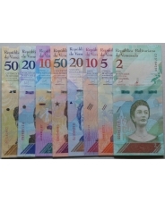 Венесуэла 2, 5, 10, 20, 50, 100, 200,500 боливаров 2018 год Набор из 8 банкнот UNC